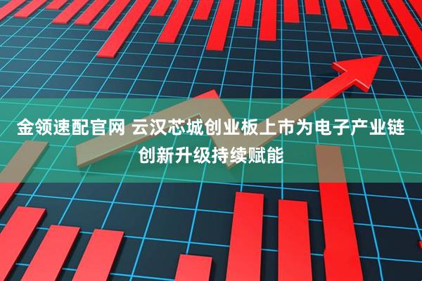 金领速配官网 云汉芯城创业板上市为电子产业链创新升级持续赋能