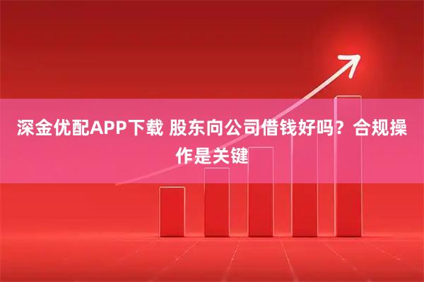 深金优配APP下载 股东向公司借钱好吗？合规操作是关键