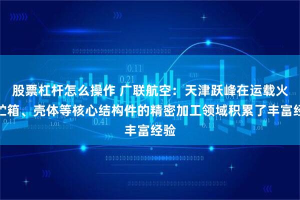 股票杠杆怎么操作 广联航空：天津跃峰在运载火箭贮箱、壳体等核心结构件的精密加工领域积累了丰富经验