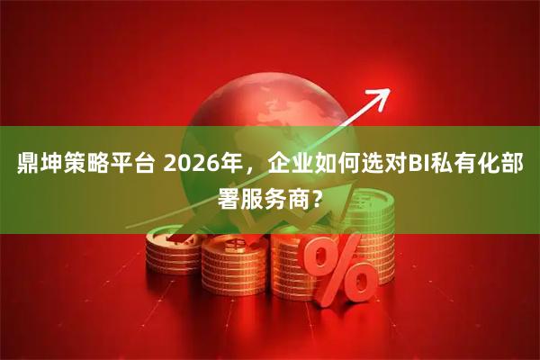 鼎坤策略平台 2026年，企业如何选对BI私有化部署服务商？